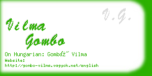 vilma gombo business card